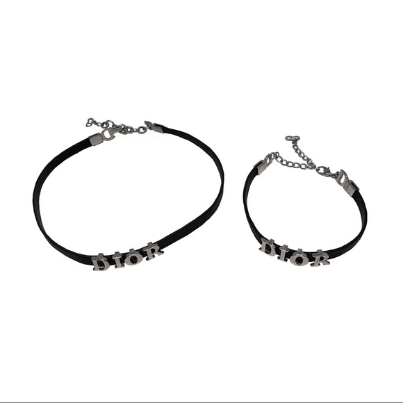 Dior Jewelry - Vintage Christian Dior Leather Choker/Bracelet Set